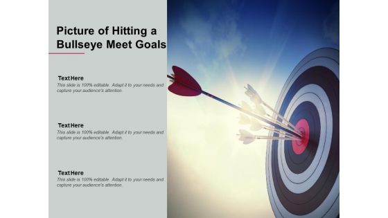 Picture Of Hitting A Bullseye Meet Goals Ppt PowerPoint Presentation Slides Graphic Images