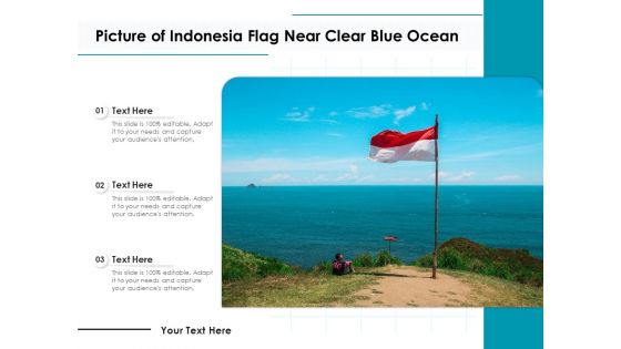 Picture Of Indonesia Flag Near Clear Blue Ocean Ppt PowerPoint Presentation File Background Image PDF