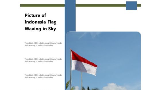 Picture Of Indonesia Flag Waving In Sky Ppt PowerPoint Presentation Gallery File Formats PDF