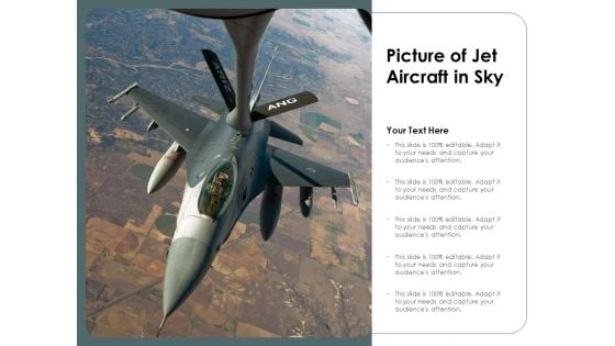 Picture Of Jet Aircraft In Sky Ppt PowerPoint Presentation Icon Slides PDF