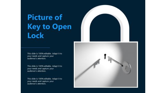 Picture Of Key To Open Lock Ppt PowerPoint Presentation Gallery Icon PDF