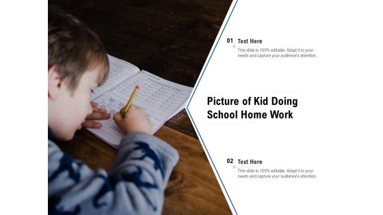 Picture Of Kid Doing School Home Work Ppt PowerPoint Presentation Gallery Graphics Tutorials PDF