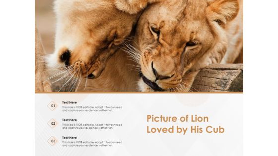 Picture Of Lion Loved By His Cub Ppt PowerPoint Presentation File Infographics PDF