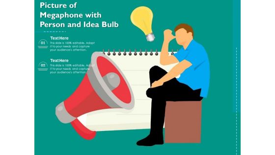 Picture Of Megaphone With Person And Idea Bulb Ppt PowerPoint Presentation Model Information PDF