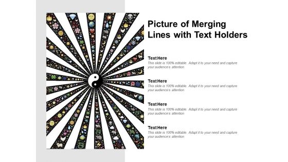Picture Of Merging Lines With Text Holders Ppt PowerPoint Presentation Portfolio Files