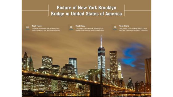 Picture Of New York Brooklyn Bridge In United States Of America Ppt PowerPoint Presentation File Graphics Example PDF