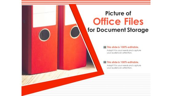 Picture Of Office Files For Document Storage Ppt PowerPoint Presentation Outline Graphics Template