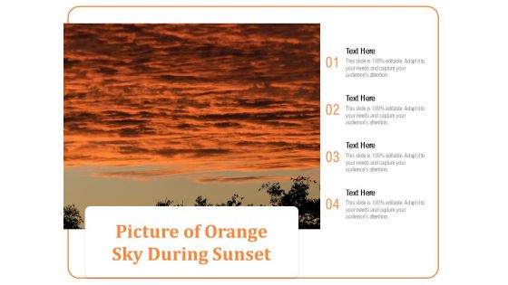 Picture Of Orange Sky During Sunset Ppt PowerPoint Presentation Gallery Format Ideas PDF