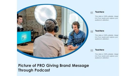 Picture Of PRO Giving Brand Message Through Podcast Ppt PowerPoint Presentation Gallery Layouts PDF