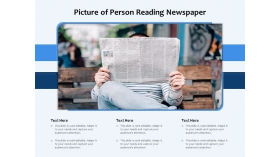 Picture Of Person Reading Newspaper Ppt PowerPoint Presentation File Professional PDF