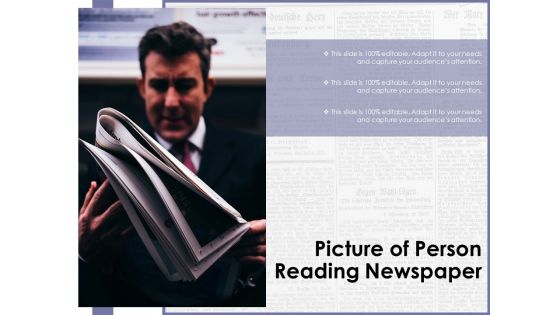 Picture Of Person Reading Newspaper Ppt PowerPoint Presentation Professional Microsoft PDF