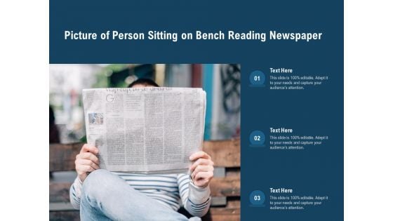 Picture Of Person Sitting On Bench Reading Newspaper Ppt PowerPoint Presentation Icon Inspiration PDF