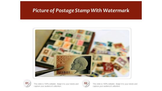 Picture Of Postage Stamp With Watermark Ppt PowerPoint Presentation Background Image PDF