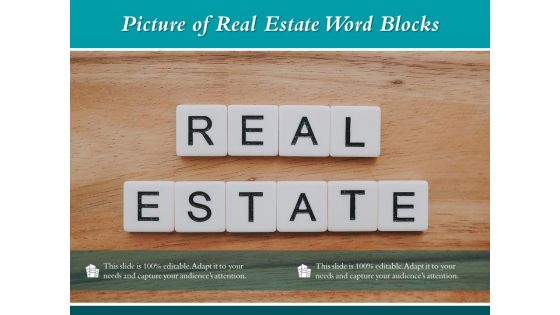 Picture Of Real Estate Word Blocks Ppt PowerPoint Presentation Summary Objects PDF