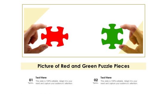 Picture Of Red And Green Puzzle Pieces Ppt PowerPoint Presentation File Layout PDF