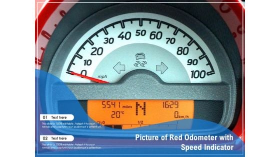 Picture Of Red Odometer With Speed Indicator Ppt PowerPoint Presentation Summary Ideas PDF