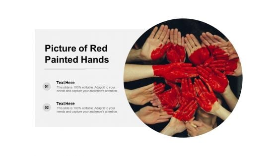 Picture Of Red Painted Hands Ppt PowerPoint Presentation Portfolio Background Designs