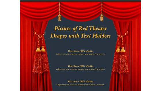 Picture Of Red Theater Drapes With Text Holders Ppt PowerPoint Presentation Model Inspiration