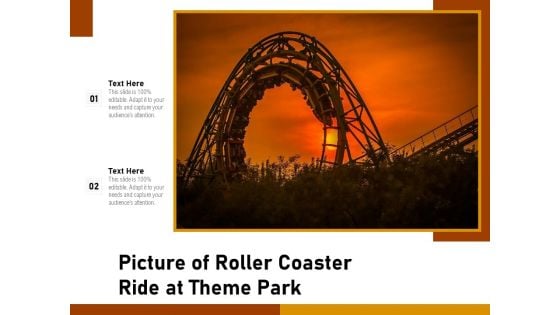 Picture Of Roller Coaster Ride At Theme Park Ppt PowerPoint Presentation File Model PDF