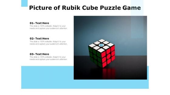 Picture Of Rubik Cube Puzzle Game Ppt PowerPoint Presentation Model Infographic Template PDF