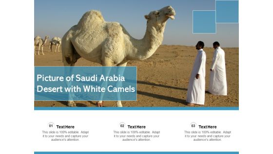 Picture Of Saudi Arabia Desert With White Camels Ppt PowerPoint Presentation File Graphic Tips PDF