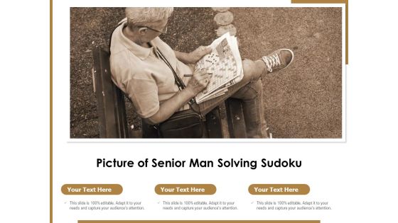 Picture Of Senior Man Solving Sudoku Ppt PowerPoint Presentation Slides Background PDF