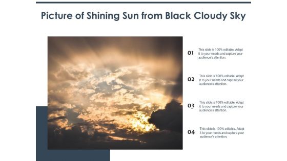 Picture Of Shining Sun From Black Cloudy Sky Ppt PowerPoint Presentation File Inspiration PDF