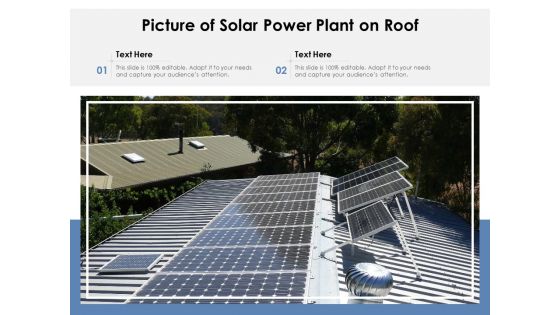 Picture Of Solar Power Plant On Roof Ppt PowerPoint Presentation Show Slides PDF