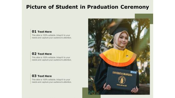 Picture Of Student In Praduation Ceremony Ppt PowerPoint Presentation File Example Topics PDF