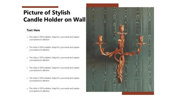 Picture Of Stylish Candle Holder On Wall Ppt PowerPoint Presentation Ideas Templates PDF