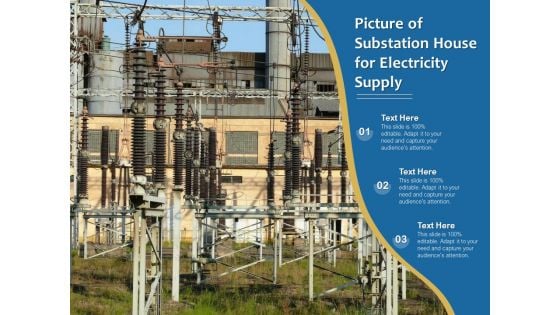 Picture Of Substation House For Electricity Supply Ppt PowerPoint Presentation Professional Layouts PDF