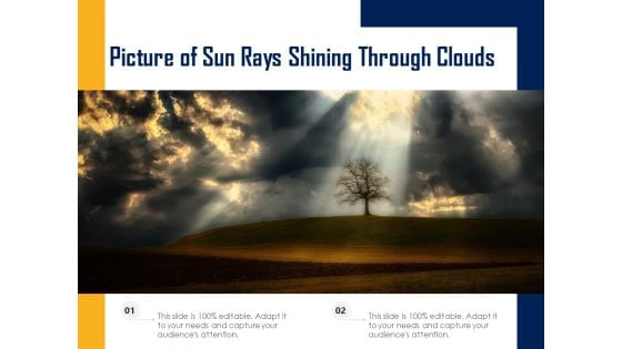 Picture Of Sun Rays Shining Through Clouds Ppt PowerPoint Presentation Outline Backgrounds PDF