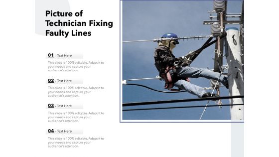 Picture Of Technician Fixing Faulty Lines Ppt PowerPoint Presentation Model Slide PDF