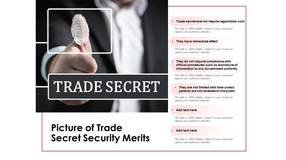 Picture Of Trade Secret Security Merits Ppt PowerPoint Presentation Model Shapes PDF