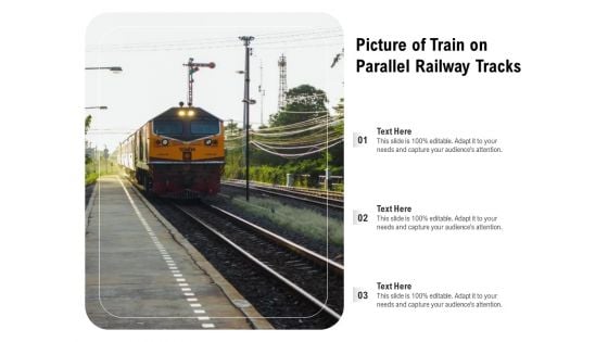 Picture Of Train On Parallel Railway Tracks Ppt PowerPoint Presentation Gallery Layout PDF