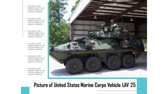 Picture Of United States Marine Corps Vehicle Lav 25 Ppt PowerPoint Presentation Slides Brochure PDF