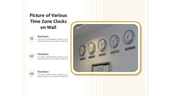 Picture Of Various Time Zone Clocks On Wall Ppt PowerPoint Presentation File Show PDF