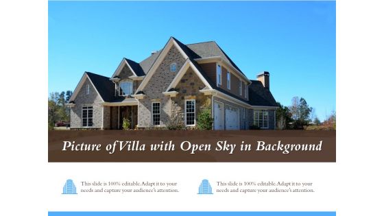 Picture Of Villa With Open Sky In Background Ppt PowerPoint Presentation Portfolio Picture PDF