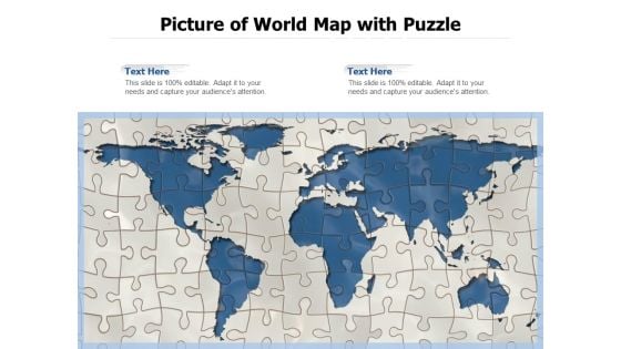 Picture Of World Map With Puzzle Ppt PowerPoint Presentation Styles Display PDF