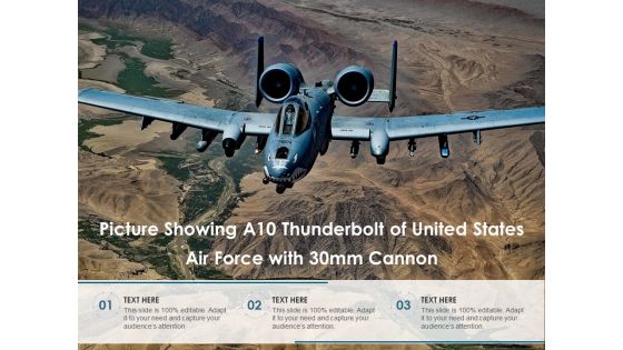 Picture Showing A10 Thunderbolt Of United States Air Force With 30Mm Cannon Ppt PowerPoint Presentation File Introduction PDF