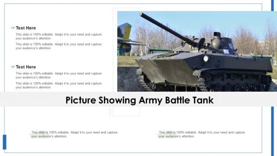 Picture Showing Army Battle Tank Ppt Icon Slide Download PDF