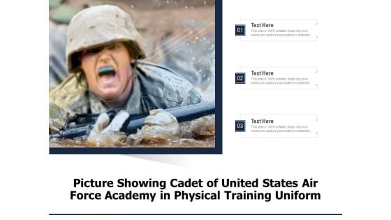 Picture Showing Cadet Of United States Air Force Academy In Physical Training Uniform Ppt PowerPoint Presentation File Graphics Download PDF