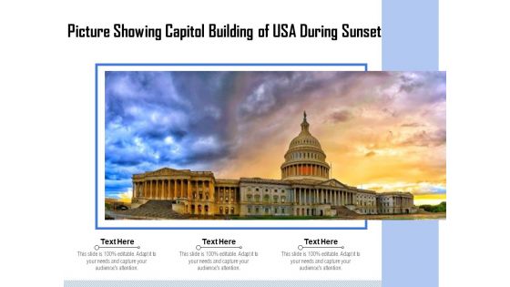 Picture Showing Capitol Building Of USA During Sunset Ppt PowerPoint Presentation Model Slideshow PDF