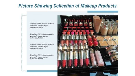 Picture Showing Collection Of Makeup Products Ppt PowerPoint Presentation Show Rules PDF