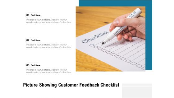 Picture Showing Customer Feedback Checklist Ppt PowerPoint Presentation Slides Themes PDF