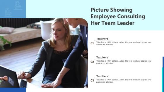 Picture Showing Employee Consulting Her Team Leader Ppt Show Graphics Template PDF