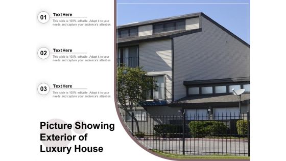 Picture Showing Exterior Of Luxury House Ppt PowerPoint Presentation Model PDF