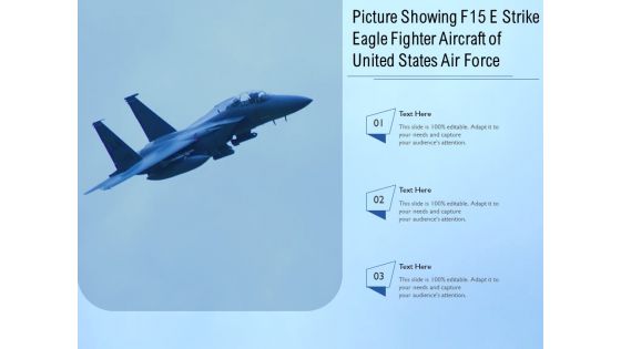 Picture Showing F15 E Strike Eagle Fighter Aircraft Of United States Air Force Ppt PowerPoint Presentation Gallery Designs Download PDF