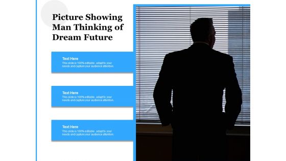 Picture Showing Man Thinking Of Dream Future Ppt PowerPoint Presentation Model Smartart PDF
