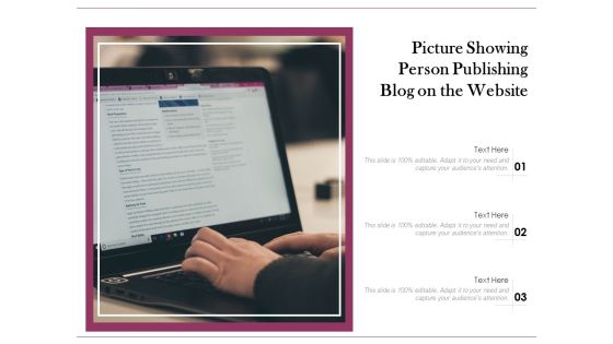 Picture Showing Person Publishing Blog On The Website Ppt PowerPoint Presentation File Ideas PDF Picture Showing Person Publishing Blog On The Website Ppt PowerPoint Presentation File Ideas PDF